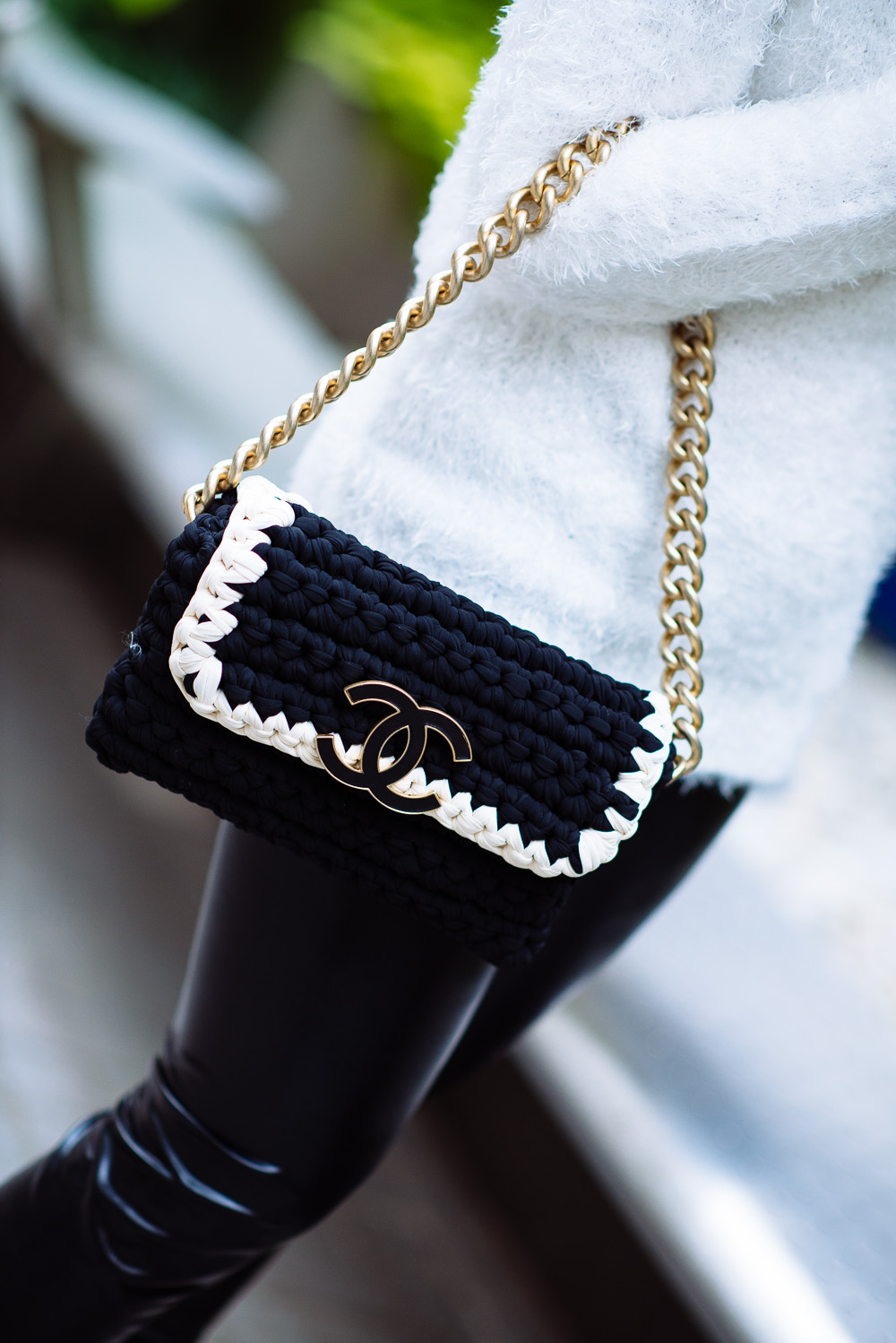 Chanel Flapbag in Ribbon/Lambskin/Metal
