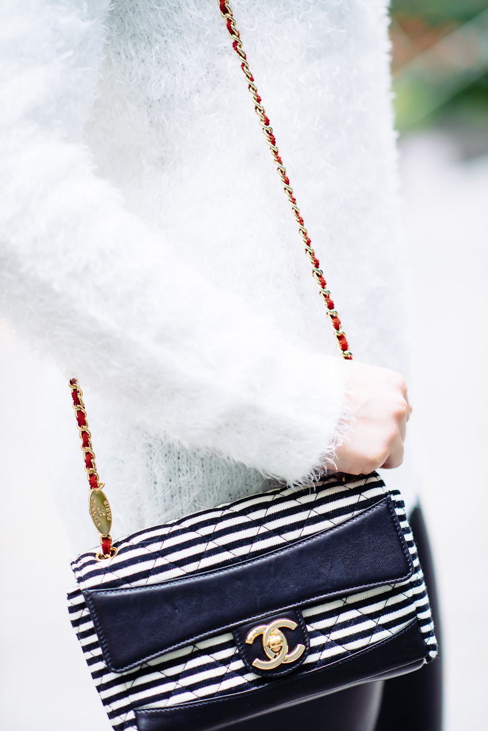 Chanel Flapbag in Jersey/Lambskin/Metal