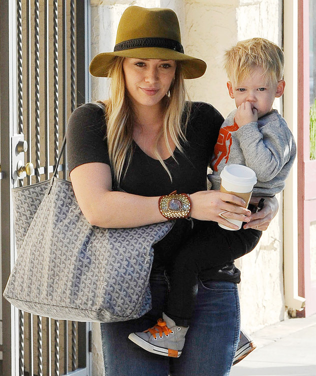 Hilary Duff Doubles Up with Bags from Louis Vuitton and Goyard