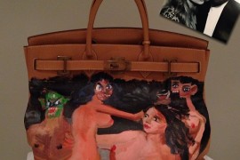Kim Kardashian Hermes HAC Painted