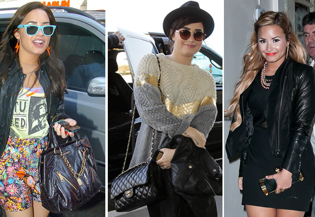 Demi Lovato shopping with her Louis Vuitton Berkeley Bag