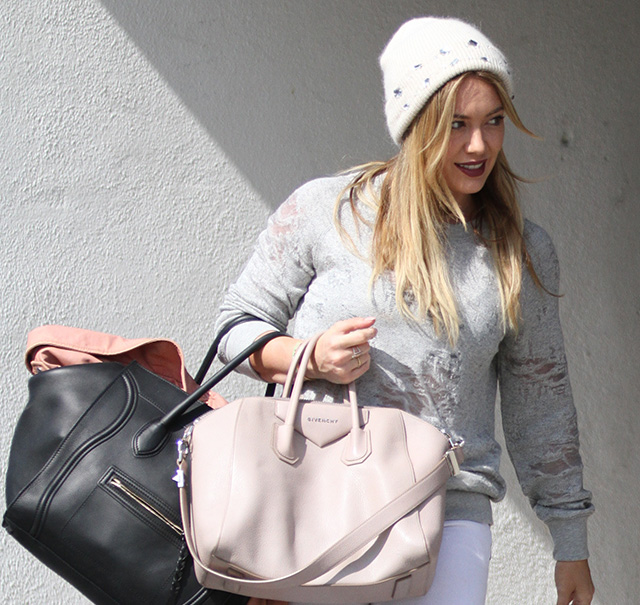 Hilary Duff Carries Both Celine and 