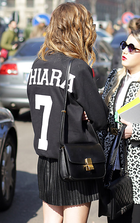30+ Bags and the Celebrities Who Carried Them at Milan Fashion Week Fall  2014 - PurseBlog