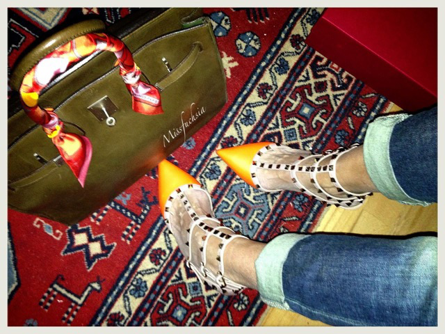 Valentino Rockstuds and Hermes Birkin