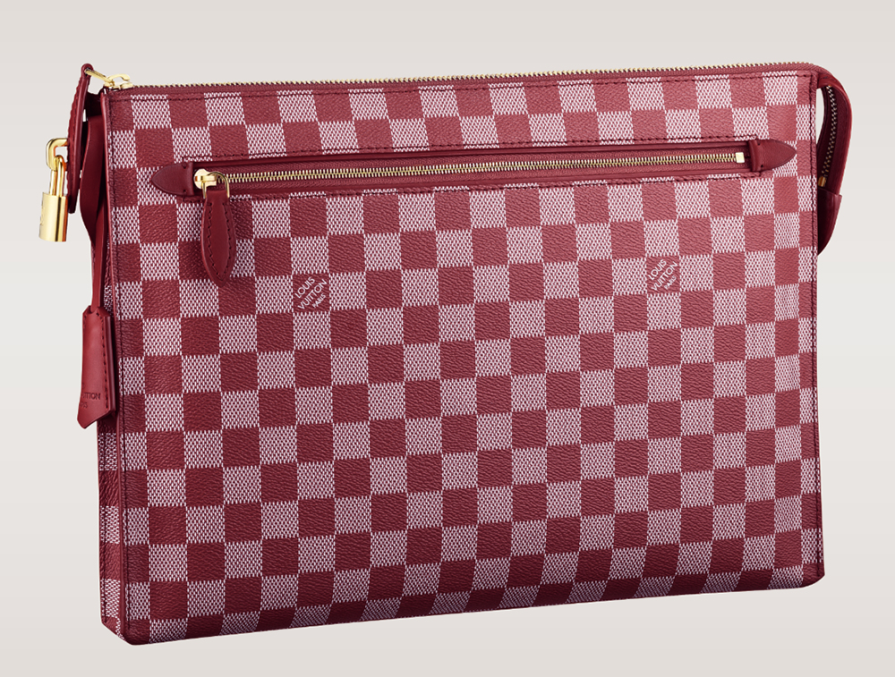 Louis Vuitton Ultra Rare Red Damier Couleurs Kit Clutch Carmine 863277