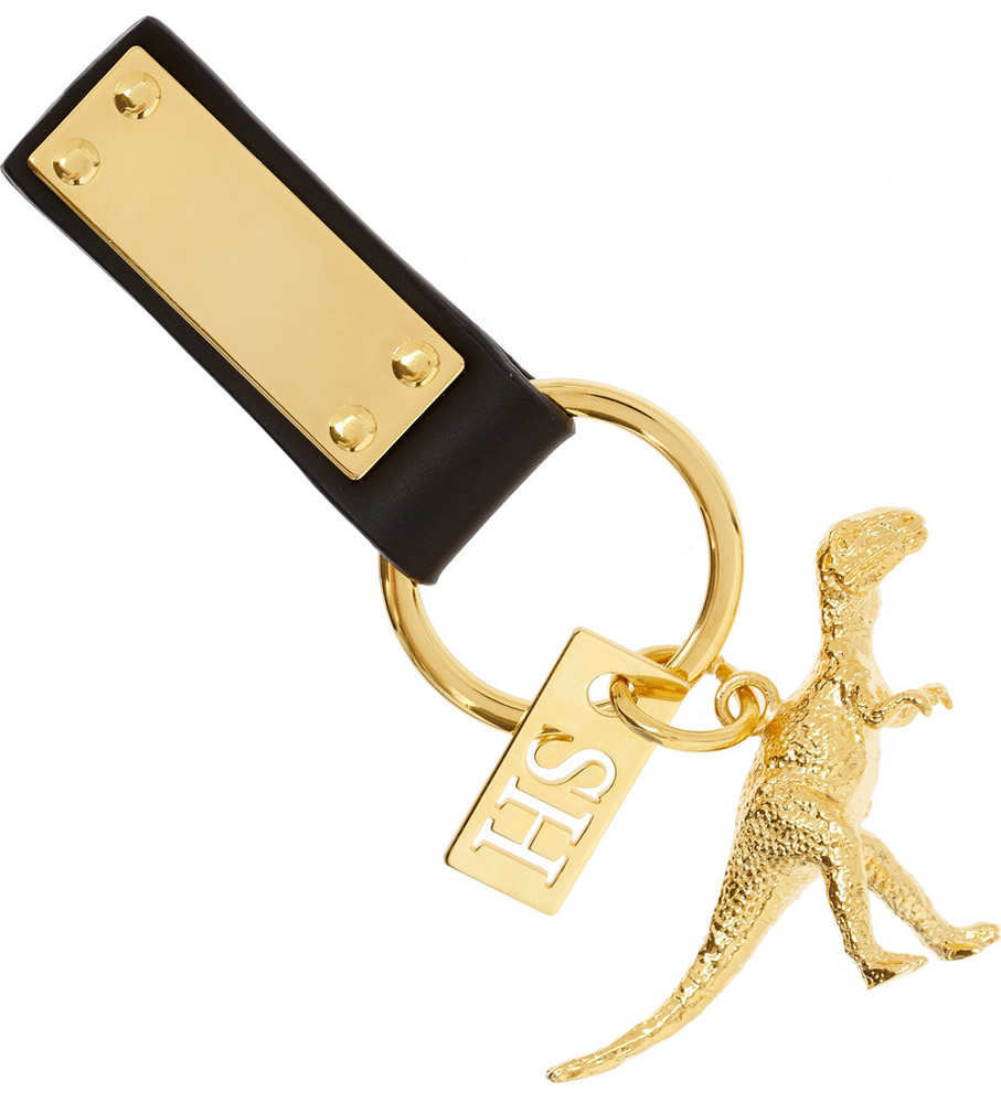Coach, Accessories, Coach Rexy Dinosaur Glitter Leather Charm Key Ring