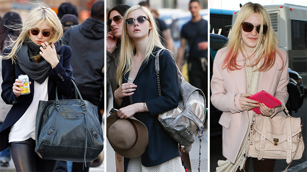 Dakota Fanning enjoys NYC's warm weather with a Celine bag - PurseBlog