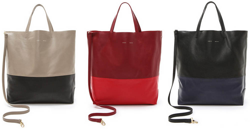 celine leather tote