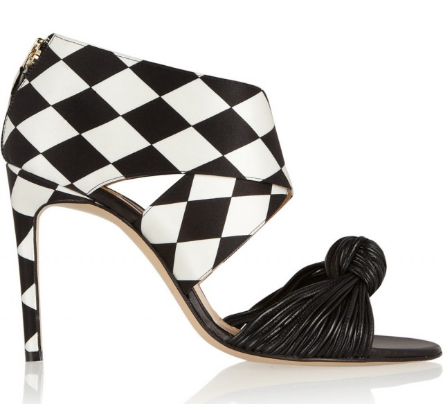 Bionda Castana Gabriella Satin and Leather Sandals
