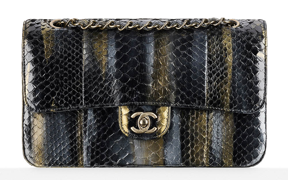 Chanel S Pre Collection Fall 2017 Bags Have Arrived Purseblog Chanel Python Classic Flap Bag