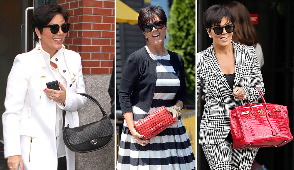 Kris Jenner shows off her Hermes, Louis Vuitton AND Gucci luggage