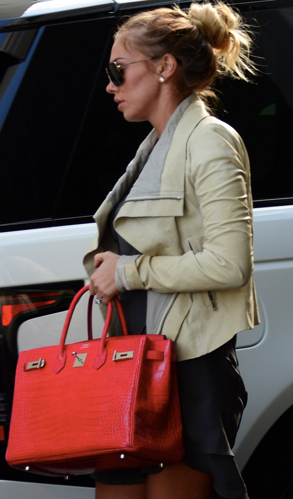 Celebrity Bag: Tamara Ecclestone's Pink Croc Hermes Birkin – The Bag Hag  Diaries