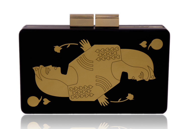 Urani Gazelli Queen of Hearts Clutch