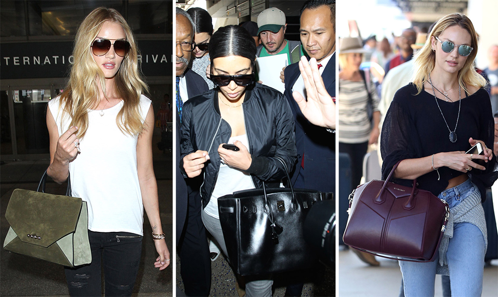 Celebrities Carrying Handbags at the Airport