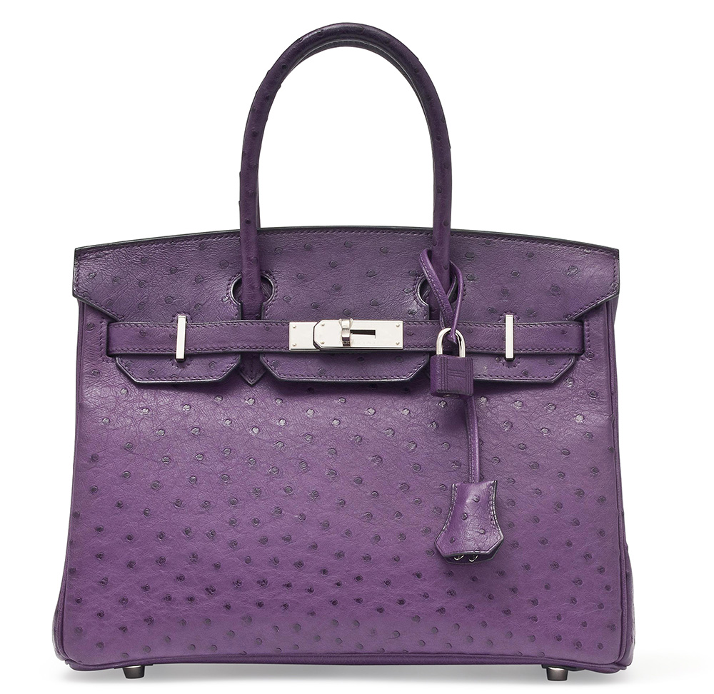 Hermes Violine Ostrich Birkin