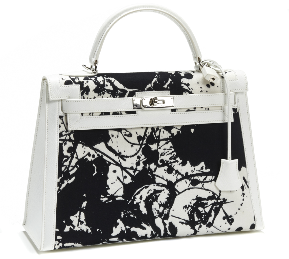 Hermes Splatter Print Kelly Bag
