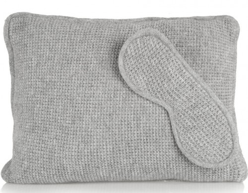 Theory Waffle-knit Cashmere Pillow and Eye Mask Set