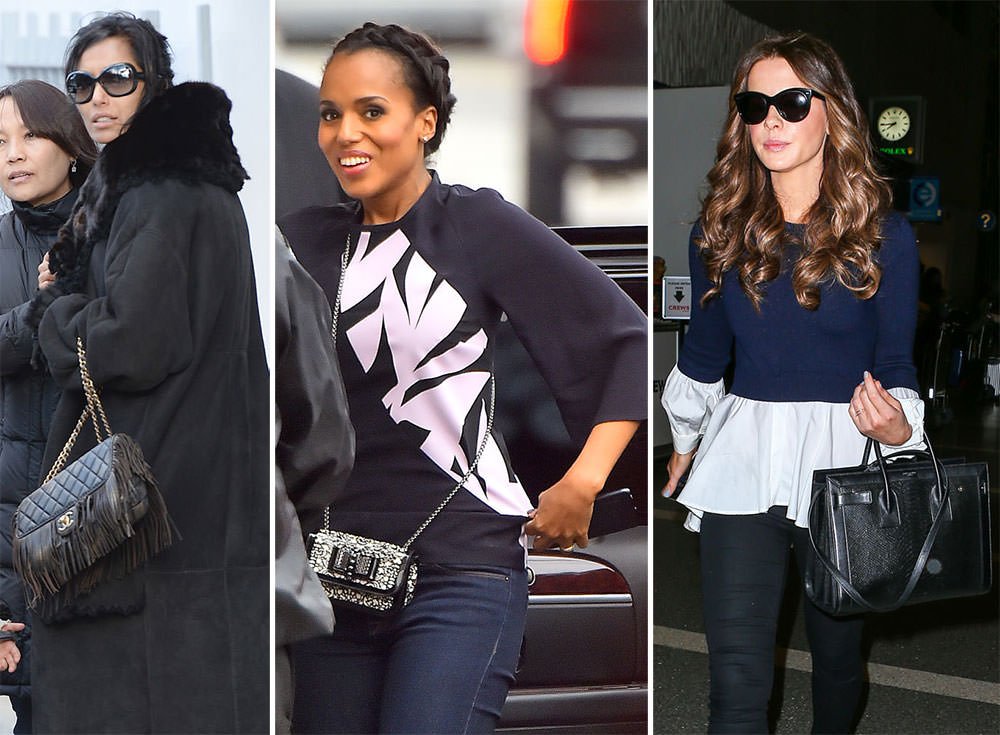 Celebs Flit About Town With Bags From Saint Laurent, Chanel and More -  PurseBlog