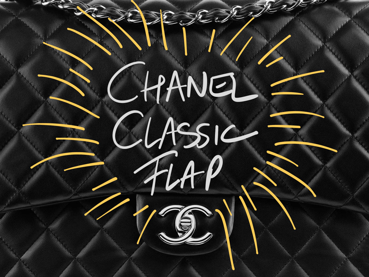 CHANEL Around 2000 Made Classic Flap Chain Bag Jumbo Black