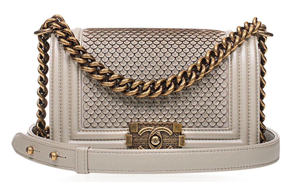 A Jaw Dropping Collection Of Rare Pre Owned Chanel Bags At Chanel Leather Paillete Boy Bag