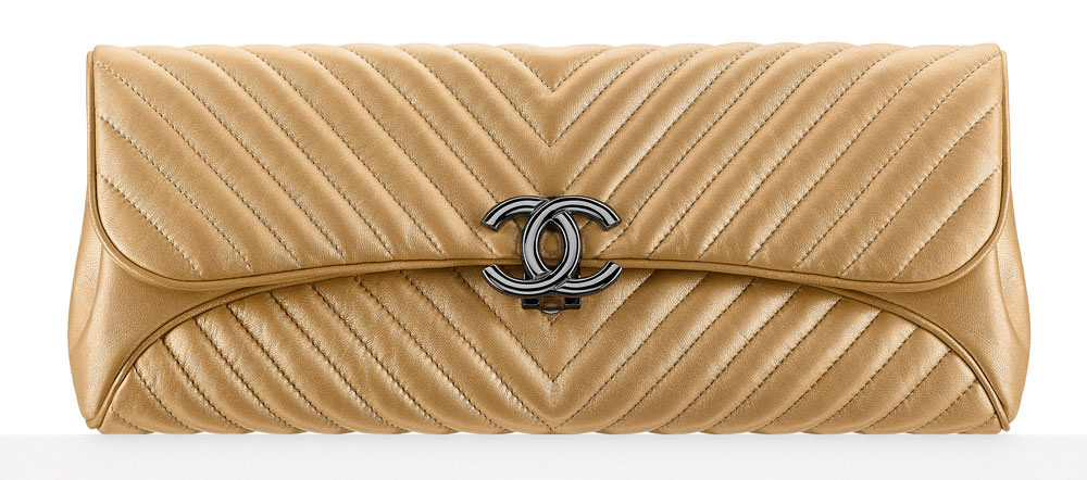 Chanel-Metallic-Chevron-Evening-Clutch