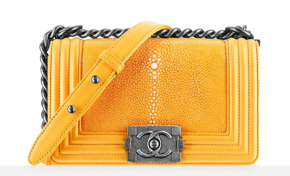 Chanel-Small-Stingray-Boy-Bag-Yellow