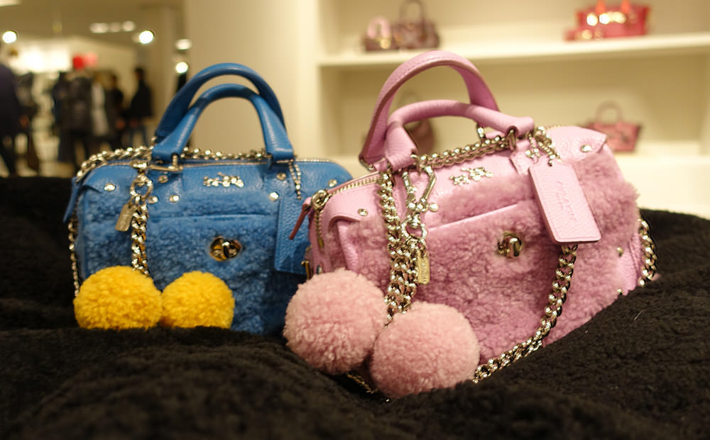 coach purse with fur