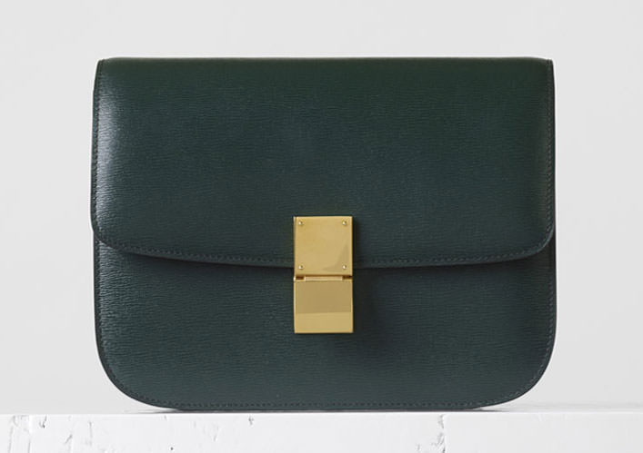 celine green box bag