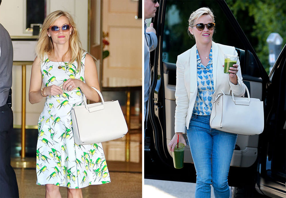 Reese Witherspoon sports a cheery red Louis Vuitton bag - PurseBlog