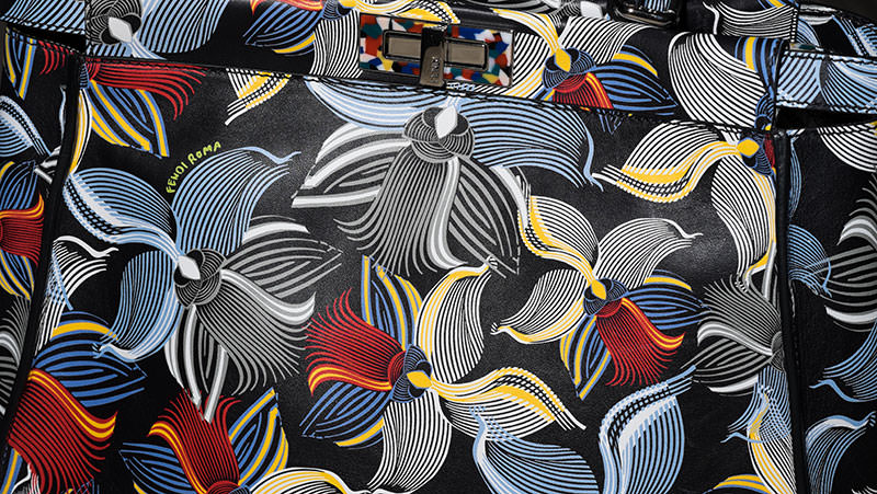 Fendi Peekaboo Floral Print