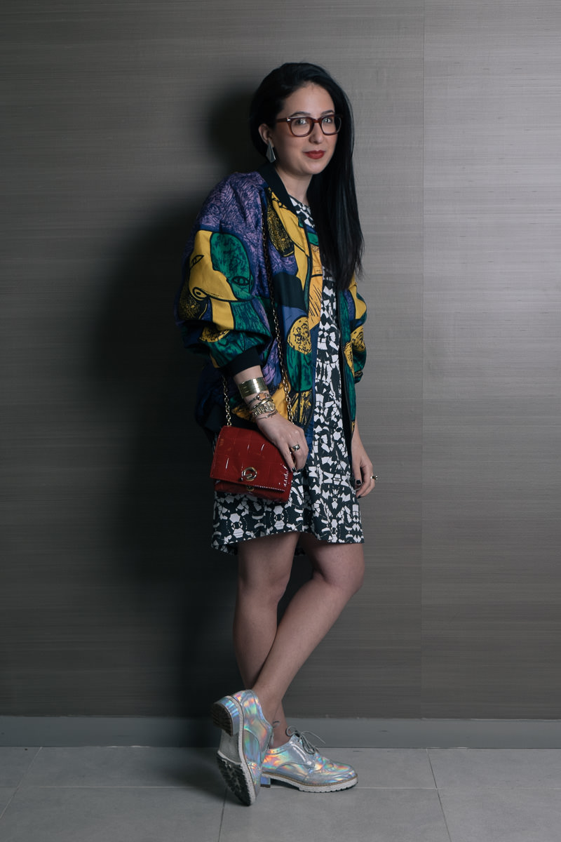 Saint Laurent Bag, shop via Nordstrom. Vintage Jacket. R/H Helsinki Dress. ASOS Shoes, shop similar styles via ASOS. Vintage Jewelry.