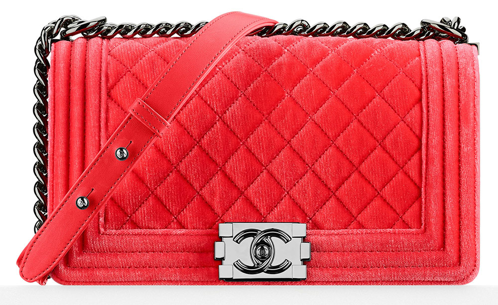 chanel velvet boy bag