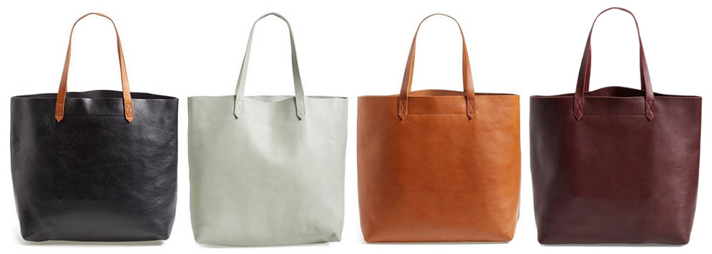madewell leather tote