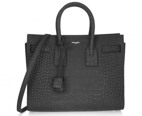 Saint Laurent Sac de Jour Crocodile Embossed Small Tote