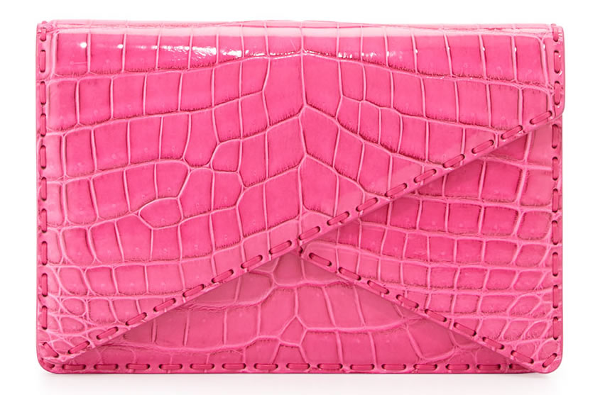 bottega veneta crocodile clutch