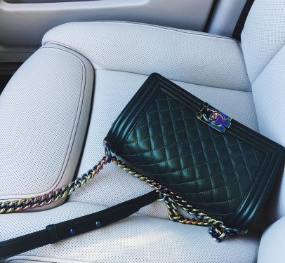 Chanel Iridescent Boy Bag Kylie Jenner