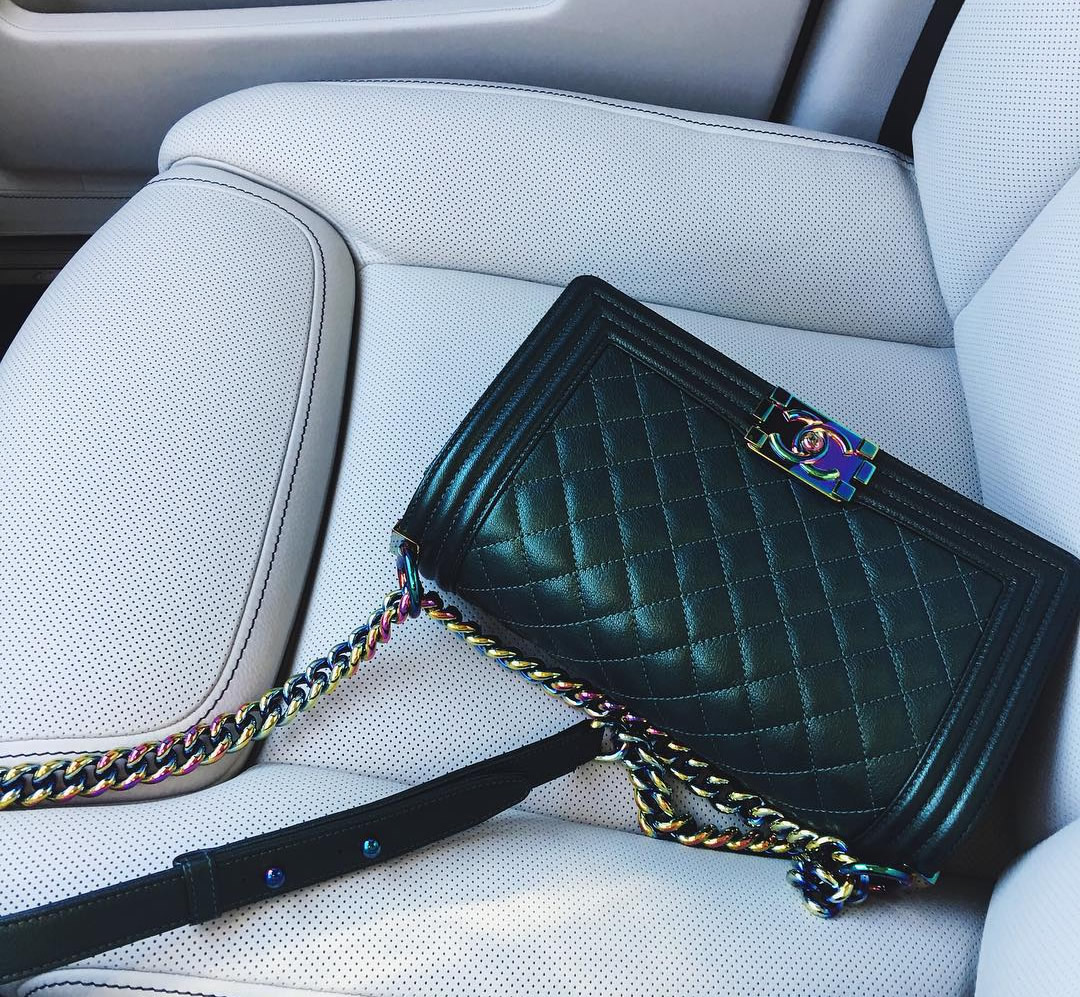 Currently Coveting: Kylie Jenner's Iridescent Chanel Boy Bag