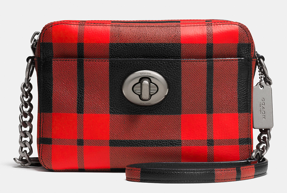 5 Under 500 Mad About Plaid Bags Purseblog Coach Mount Plaid Turnlock Camera Bag