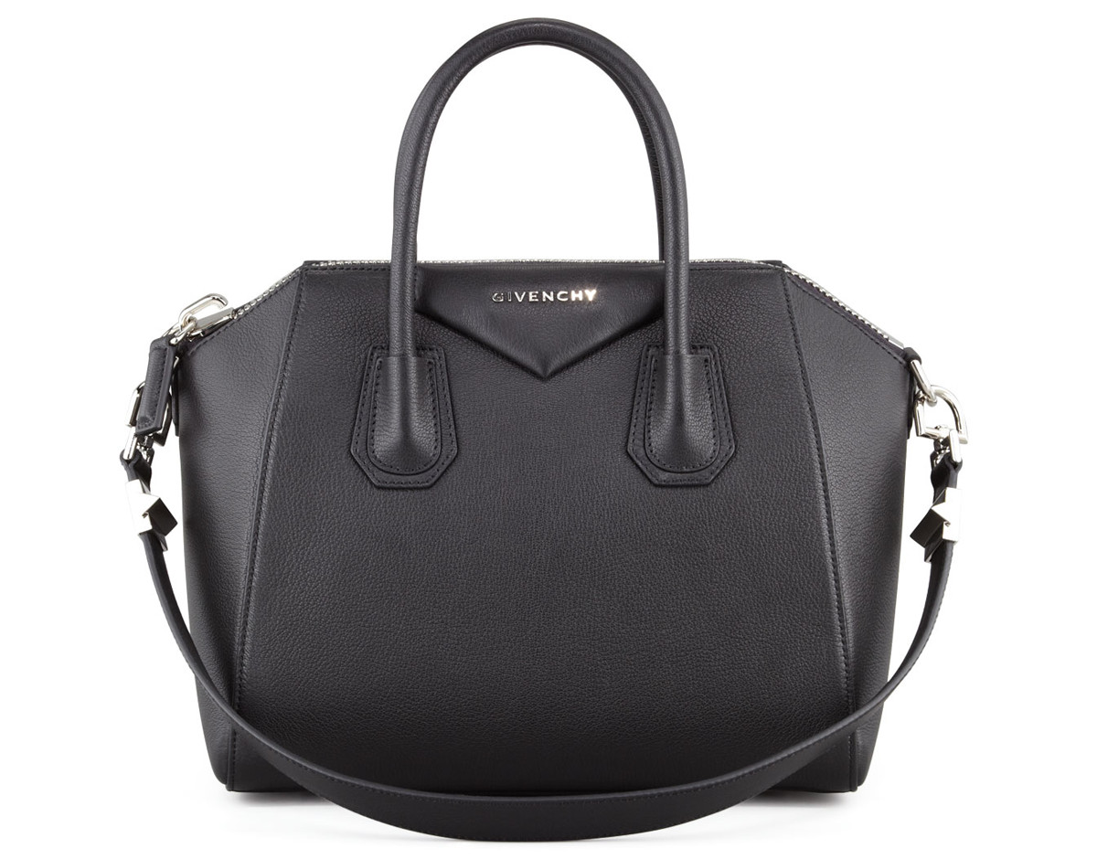 GIVENCHY Antigona Mini Calfskin Leather Shoulder Bag Black-US