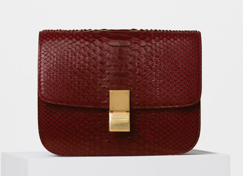 celine python box bag