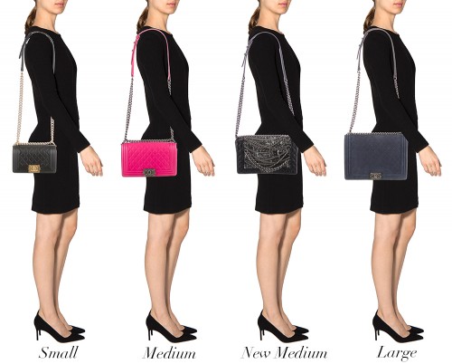 chanel boy bag size
