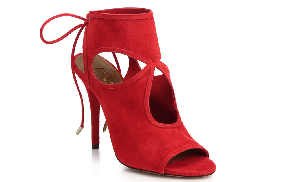 aquazzura red shoes
