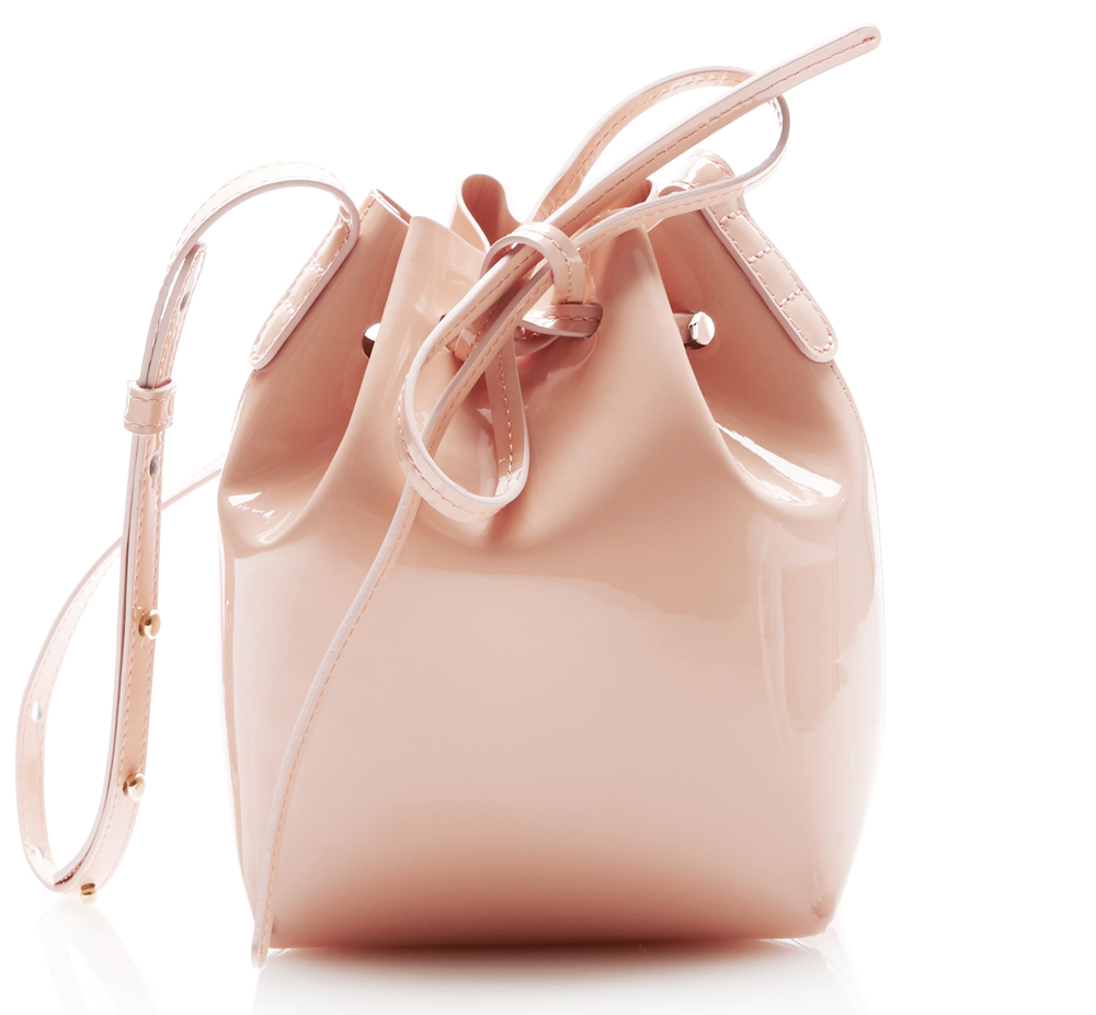 mansur gavriel patent bucket bag