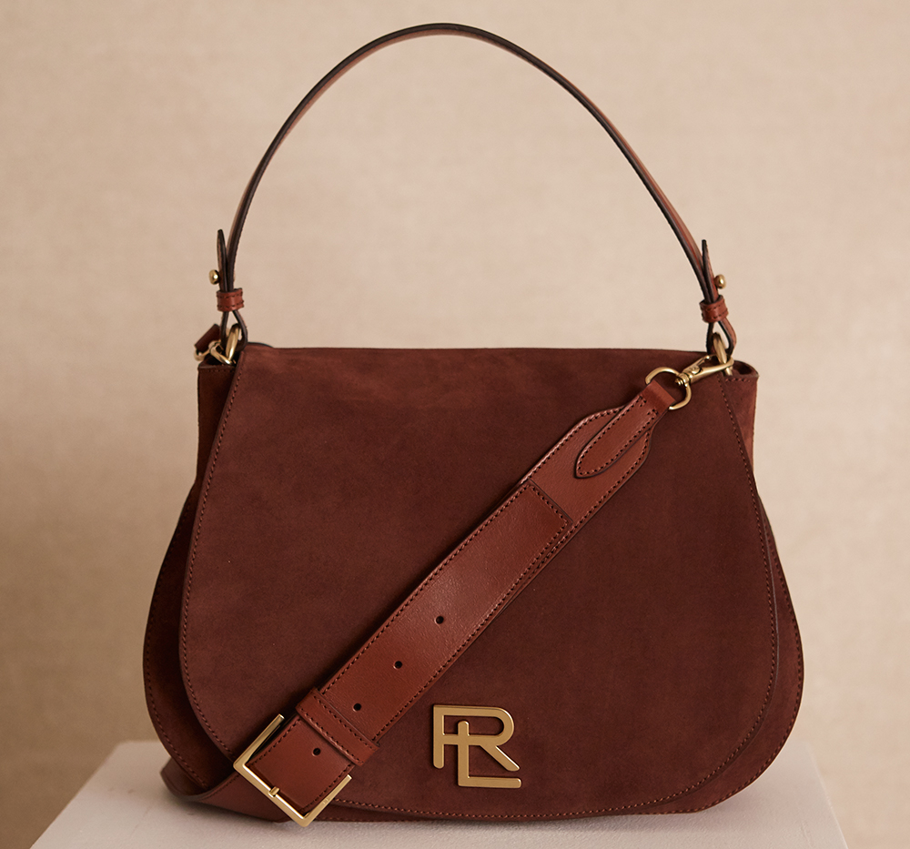 ralph lauren suede bag