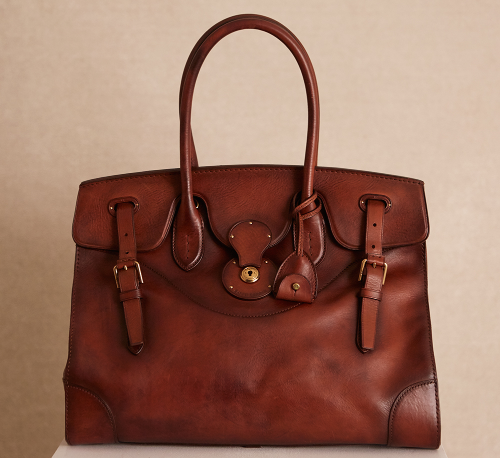 ralph lauren leather satchel