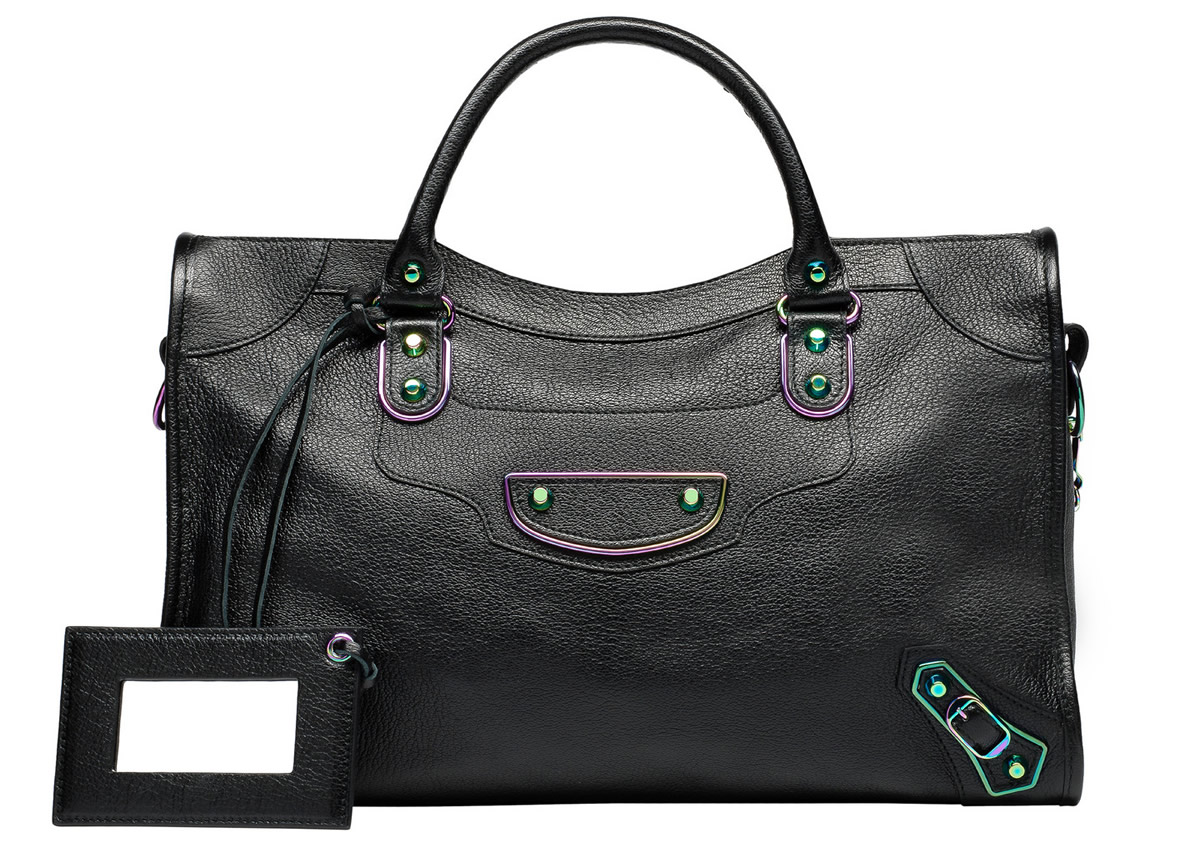 balenciaga classic metallic edge iridescent city