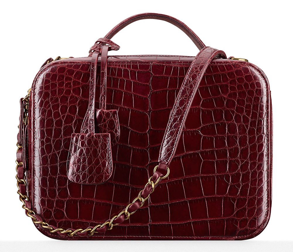 50 Bags And S From Chanel Travel Themed Spring 2018 Chanel Alligator Vanity Case