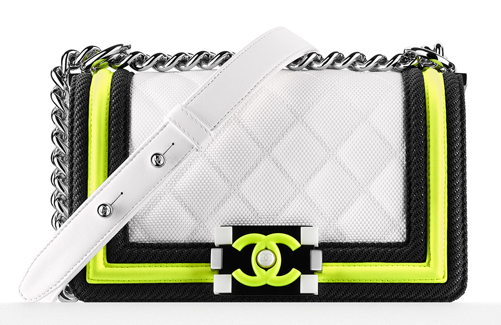 neon yellow chanel bag
