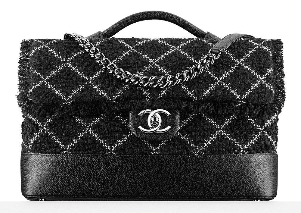 Sold at Auction: CHANEL, CHANEL Calfskin Quilted Large Airlines Round Trip Bowling  Bag in Black