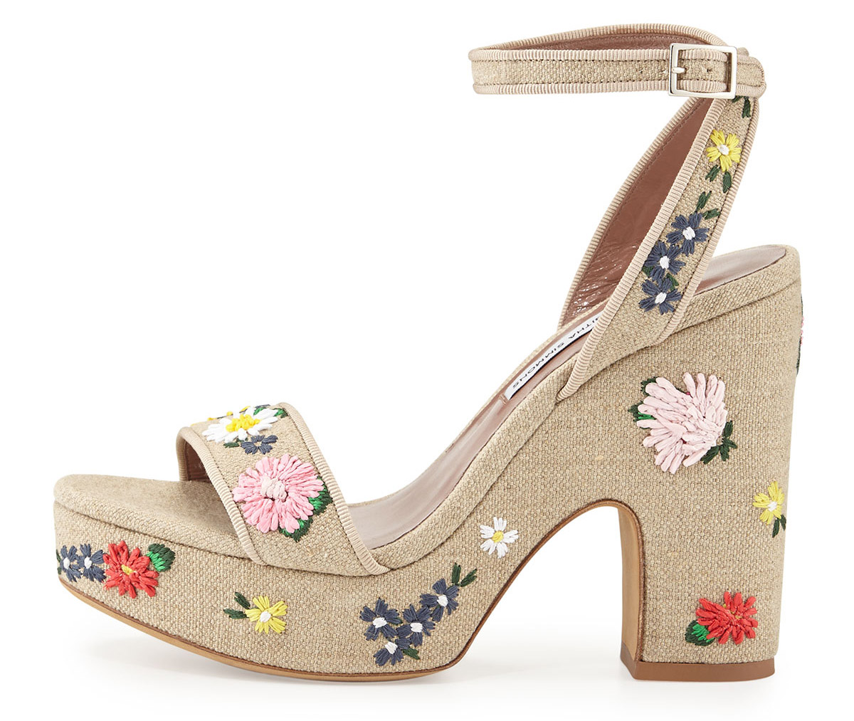 Tabitha Simmons  Calla Embroidered Platform Sandal
